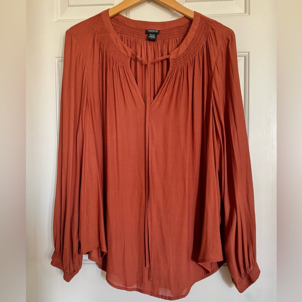 Torrid Tie-Neck Blouse